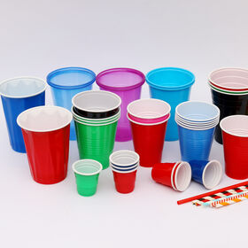 Fabrikdirekt Einweg Klare Plastik Trinkbecher Bunte Partybecher & Saucenschalen