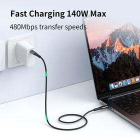 Intelligentes USB-C zu USB-C Kabel PD 140W Schnellladung, LED-Anzeige, Überladeschutz, Automatische Abschaltung, Datenkabel