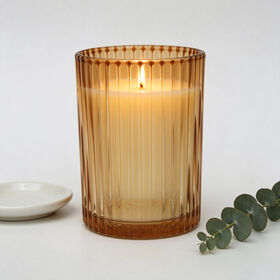 Wholesale Harderson 6.5oz custom color glass candle jar for home decor