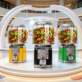 Wholesale Factory Capsule & Bouncy Ball Gumball Vending Machine, Coin Mechanism Candy Toy Vending Dispenser