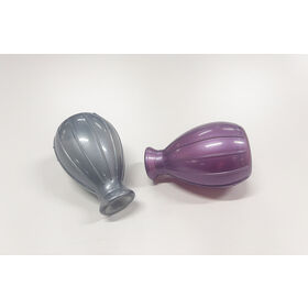 Botol Diffuser Kaca Bergaris Bentuk Balon Harderson, Vas Diffuser Rotan Multiwarna Berlapis Kustom untuk Pengharum Ruangan
