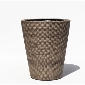Set Of 4 Round Wicker Planter Pots Nesting Rattan Flower Containers For Indoor Outdoor Garden Patio Home Decor Vietnam
