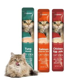 Fábrica Tiras De Gato Turquia &amp; Salmão De Alta Proteína Carne Pet Food Snacks Delicioso Nutritivo Baixo Preço Atacado Varejo
