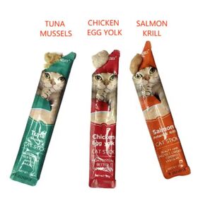 Pet Treats Atacado Best-Selling Nutritivos Cat Cremosos Snacks Com Atum Sabor De Frango 16g Cat Treat Stick