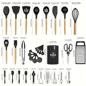 Espátula de Silicone de Grau Alimentício Resistente ao Calor para Cozinha Antiaderente com Cabo - Logo Personalizado, Marca Própria