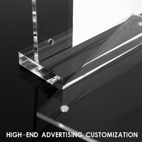 Durable Thickened T-shaped Magnetic Double-sided Uv Printed Acrylic Sign Holder Transparent Poster Display Stand Polished Edg