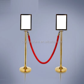 Jk 2018 New A3 A4 Advertising Sign Board Holder Stanchion Rope Queue Poles With Direction Signage