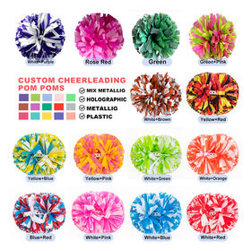 Grosir Pom-pom Cheerleading Ramah Lingkungan Tahan Lama Bahan PE Warna Kustom untuk Kompetisi & Latihan