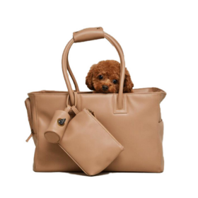 Premium Pet Carrier Bags Water Resistant Small Pet Travel Tote Bag Comfortable Soft Leather Cat and Dog Transport Carrier