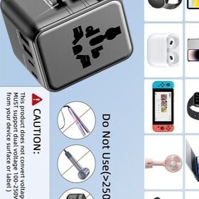 Adaptador de Viaje Universal de Respaldo Alto PD 17W Modelo 1005 DFR para Negocios y Viajes