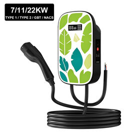 Type 2 EV Charger 7kW 11kW 22kW Smart AC Wallbox with Personalized Faceplate Design APP RFID for Property and Hospitality Project