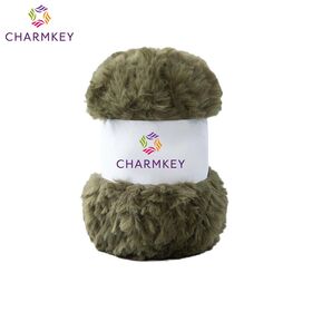 Benang Bulu Sintetis 100% Poliester 100g Grosir, Benang Plush Lembut untuk Merajut Tangan dan Merenda, Kerajinan DIY