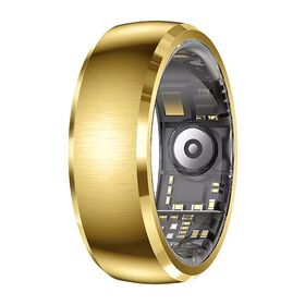 Stylish Soccer-Themed Smart Ring Wearable Health Monitor Sleep Tracker for Step Counter Notification Alert IP68 Waterproof R22