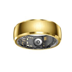 Cincin Pintar AI Aura Sensor Oksigen Darah Pelacak Kebugaran Jam Alarm Tidur Android Gelang Pintar Stainless Steel Pria/Wanita