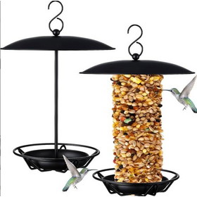 Rainproof metal bird feeder for feeding wild birds, sparrow balcony garden ornament, water dispenser