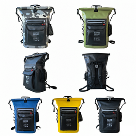 Mochila impermeable de doble hombro para deportes al aire libre, compartimento seco y para lluvia, mochila impermeable para senderismo y trekking, natación, rafting.