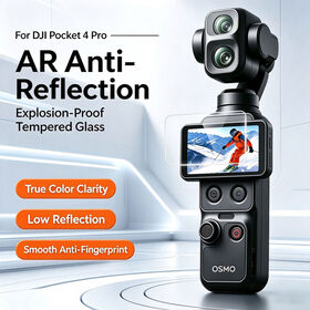 Pelindung Lensa Ultra AR untuk DJI Osmo Pocket 4Pro, Lapisan Anti Reflektif AR untuk Vlogging Outdoor dengan Pemasangan Mudah