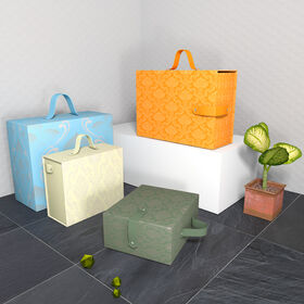 Motif personnalisé Impression Rigide Boîte Cadeau Avec Poignée Fermeture Magnétique De Luxe Boîte En Carton Pour Le Mariage D'anniversaire Cadeau Emballage