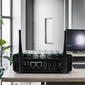 Vente Directe Usine Mini PC 10ème Génération i5 10210U Sans Ventilateur Fonctionnement 24/7 4 USB 3.0 Double NIC Ethernet Ordinateur Aluminium Marque Personnalisée