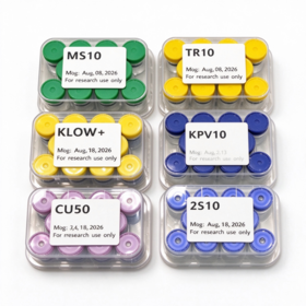 Frascos de cristal liofilizados 2S10 del polvo, reactivo bioquímico del laboratorio para la investigación Frascos mezclados MS10 TR10 KLOW KPV10 CU50 del péptido de la investigación
