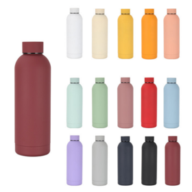 Customized Amazon stainless steel insulated cup with silk printing, small mouth, cola bottle design, large capacity insulated wate