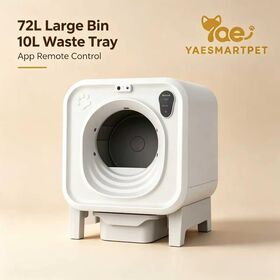 Smart Cat Litter Box Health Monitor Double Gravity Sensors Hidden Grating 72L Large Capacity UV Starilization APP Control