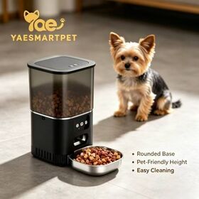 Automatic Pet Feeder With Camera App Control Recarding Voice Stalable Design Anti-Jam Timed & Quantity Feeding Easy To Clean