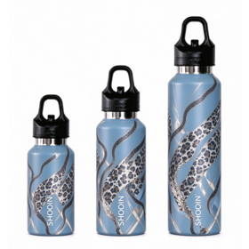 Insulated Stainless Steel Water Bottle, Leopard Snake Print, Triple Sizes, BPA Free Sports Travel Flask for Outdoor Gym