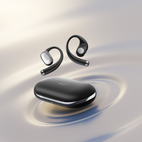 Pemasok OEM/ODM Earphone Nirkabel Bluetooth Open-Ear Audio Hi-Res Waktu Putar 52 Jam Driver Magnet Ganda 17 & 12mm