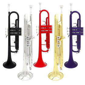 Wholesale Colorful Bb Trumpet Brass Wind Instrument B Flat Trumpet for Students Beginners and Professional Performance