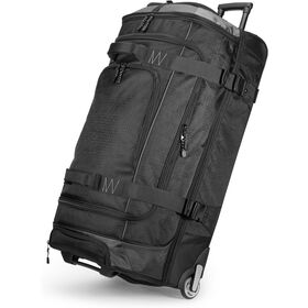 35-inch Large Rolling Duffel Bag, Travel Duffle with Durable Ripstop Polyester, 2 Layers of Storage Space, Multiple Interior black