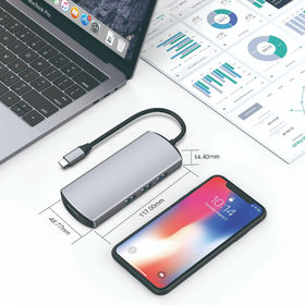 Permanent zebra Behandeling China 14 in 1 Type C Hub, wireless charger Pad Qi HDMI Card Reader USB 3.0  USB 2 Type C Hubs With LEN RJ45 on Global Sources,TYPE C HUB,usb c hub,type  c