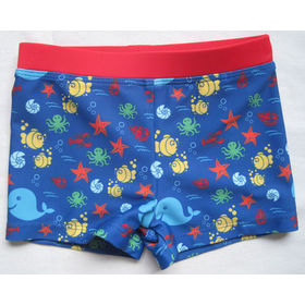 China Boys' swimwear bottoms, swim trunks, swimwear boxer in AOP fabric ...