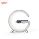 Multifunctional Wireless Charger Alarm Clock Speaker APP Control RGB Night Light Charging Station for Iphone 11 12 13 14 Samsung